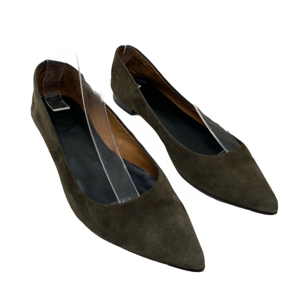 Frye Ballet Flat Olive Green Suede